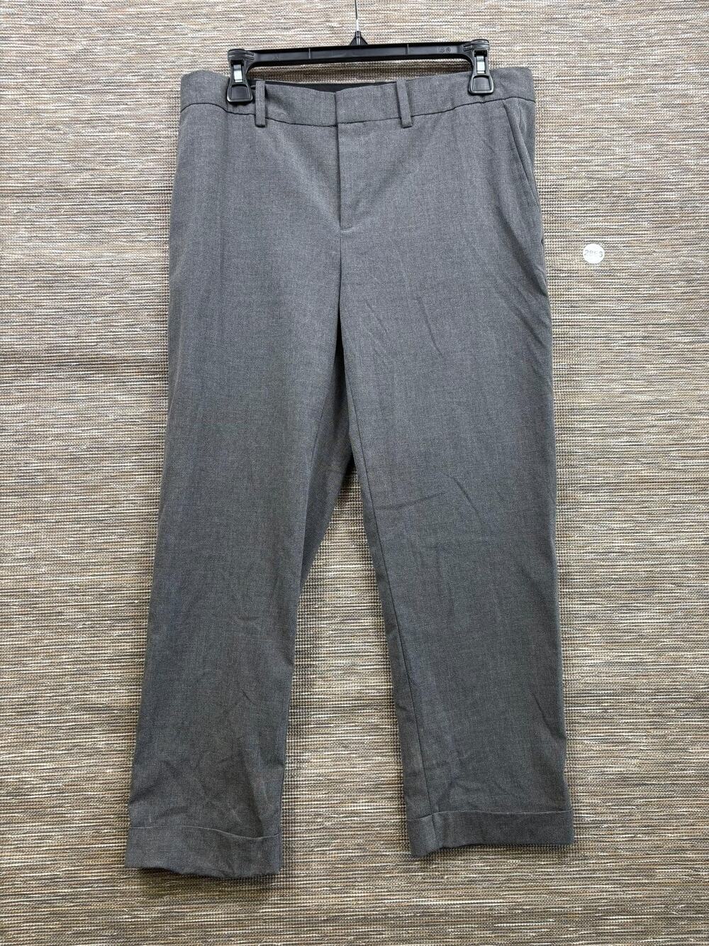 Banana Republic Pants Womens 8 Regular Gray Roll Crop Twill Workwear Career